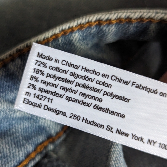 Final Price NWT Eloquii Straight Leg Jeans With Slit in Light Wash - Picture 12 of 14